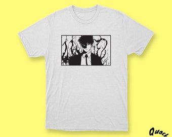 Unleash the Shadow: Solo Leveling's Sung Jinwoo Minimalist Anime Tee