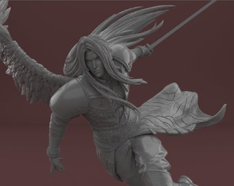 3D Sephiroth diorama (final fantasy) - Pre-Supported 3D Printable STL File - Instant Download - Fast and Easy Google Drive" STL FILE