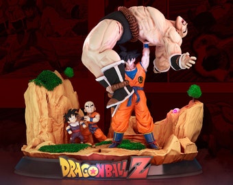 3D Goku Vs Nappa Diorama (Dragonball) - File STL stampabile 3D - Download immediato - Veloce e facile Google Drive FILE STL