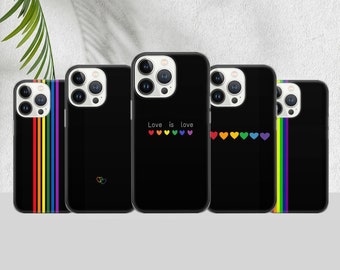 Gay Pride Case LGBT Love Cover for iPhone 14 15 13 12 Pro 11 XR 8 7, Samsung S23 S22 A73 A53 A13 A14 15 S21 Fe S20, Pixel 7 6A