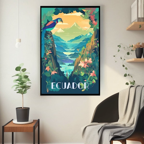 Ecuador Poster, Breathtaking Nature Landscapes Wall Art, Ecuador Travel Print, Home Decor, Modern Art, Enchanting Wilderness, Wall Art Print