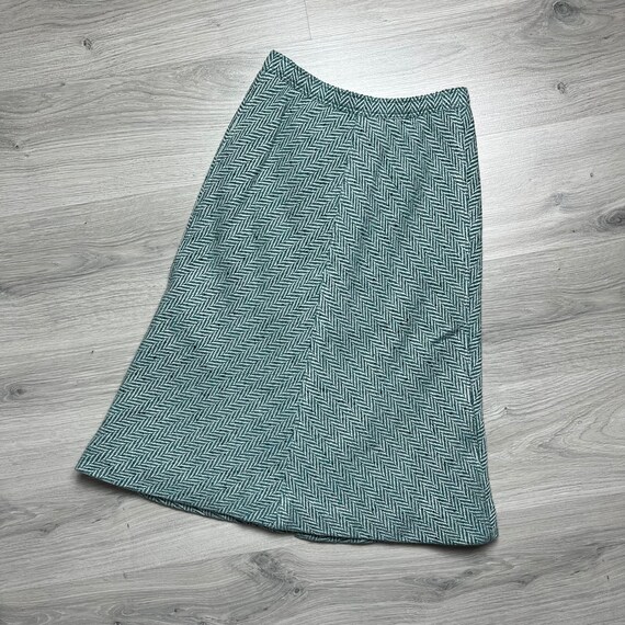 Vintage 1970's COURREGES Paris Green Wool A Line … - image 10