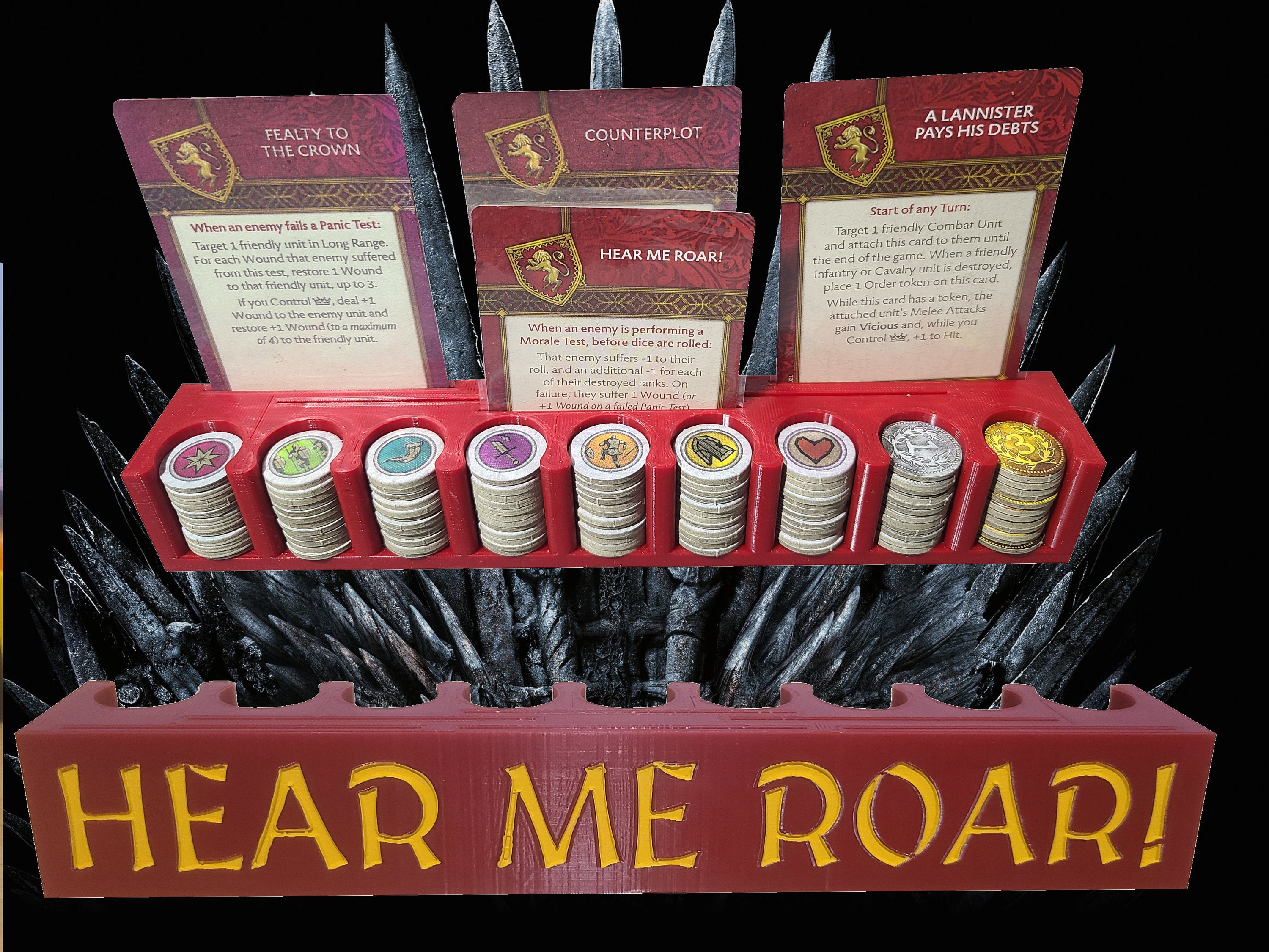 Token and Tactics Card Holder for ASOIAF Miniatures Tabletop Game - Etsy