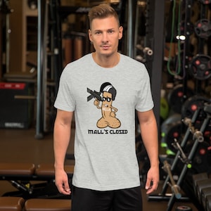 Ontsnappen uit Tarkov "Mall's Closed" grappige cartoon Killa t-shirt