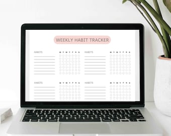 Minimalist Habit Tracker Template: Weekly Routine Printable (PDF)
