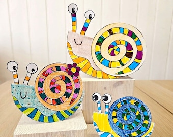 Rocking Paper Snail Family: Printable Craft Kit (Digital Download)