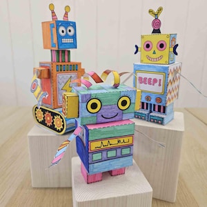 Printable Paper Robots: STEM Craft Activity for Kids (PDF Download) - Etsy