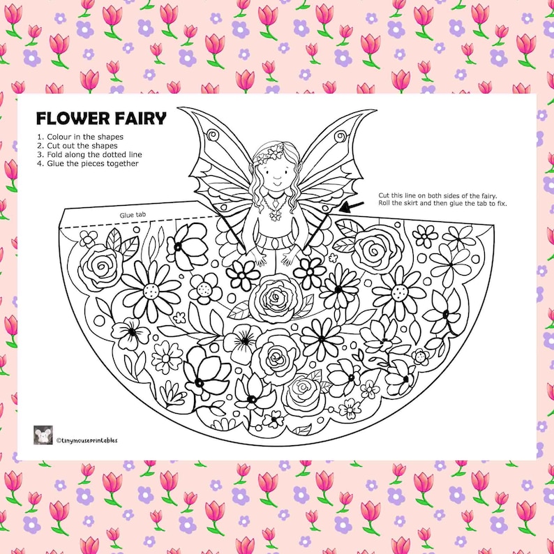Paper Fairy Dolls: Printable Craft Activity for Kids (PDF) - Etsy