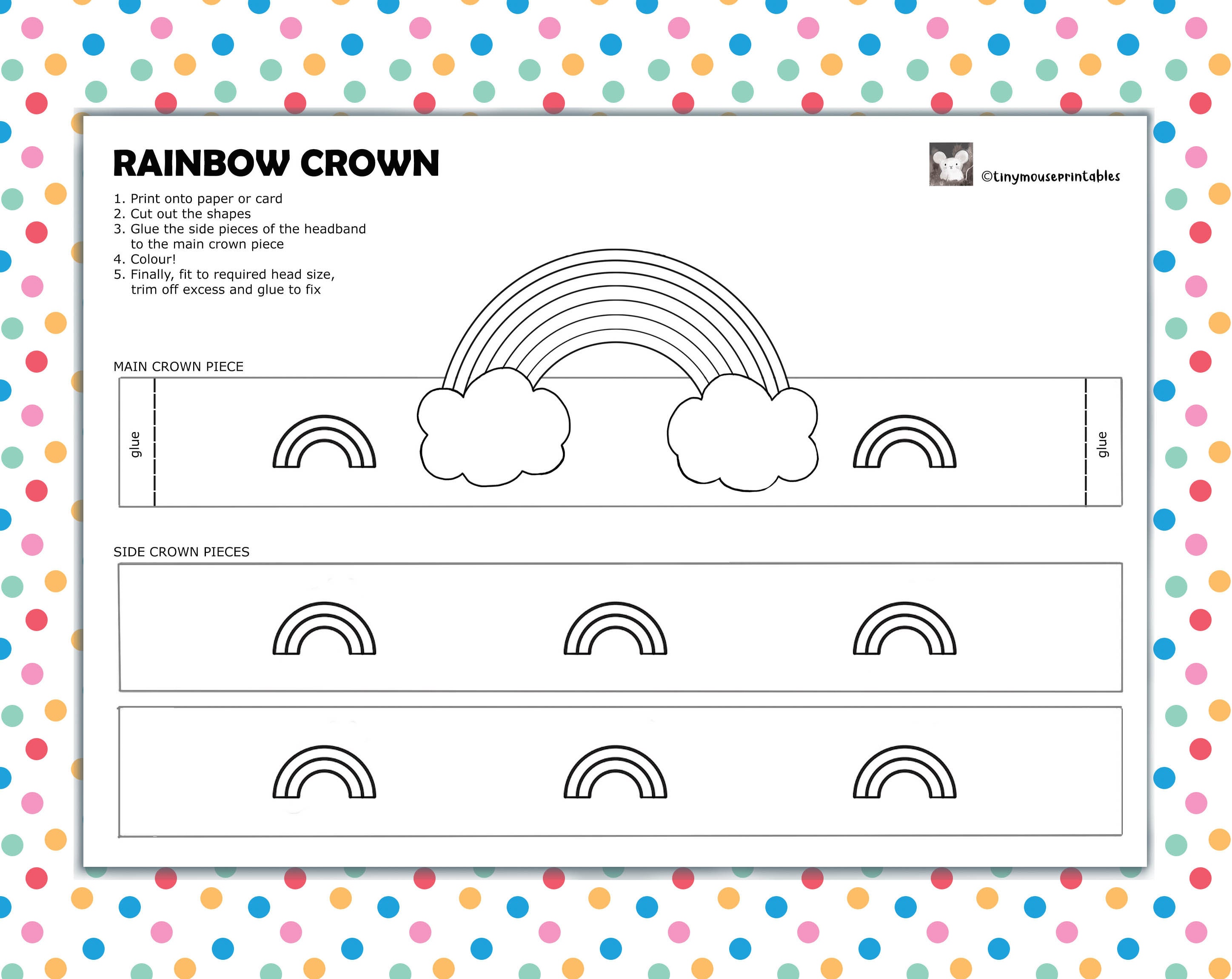 Rainbow Paper Crown Rainbow Party Crown Cut And Colour Party rainbow-paper-crown-rainbow-party-crown-cut-and-colour-party