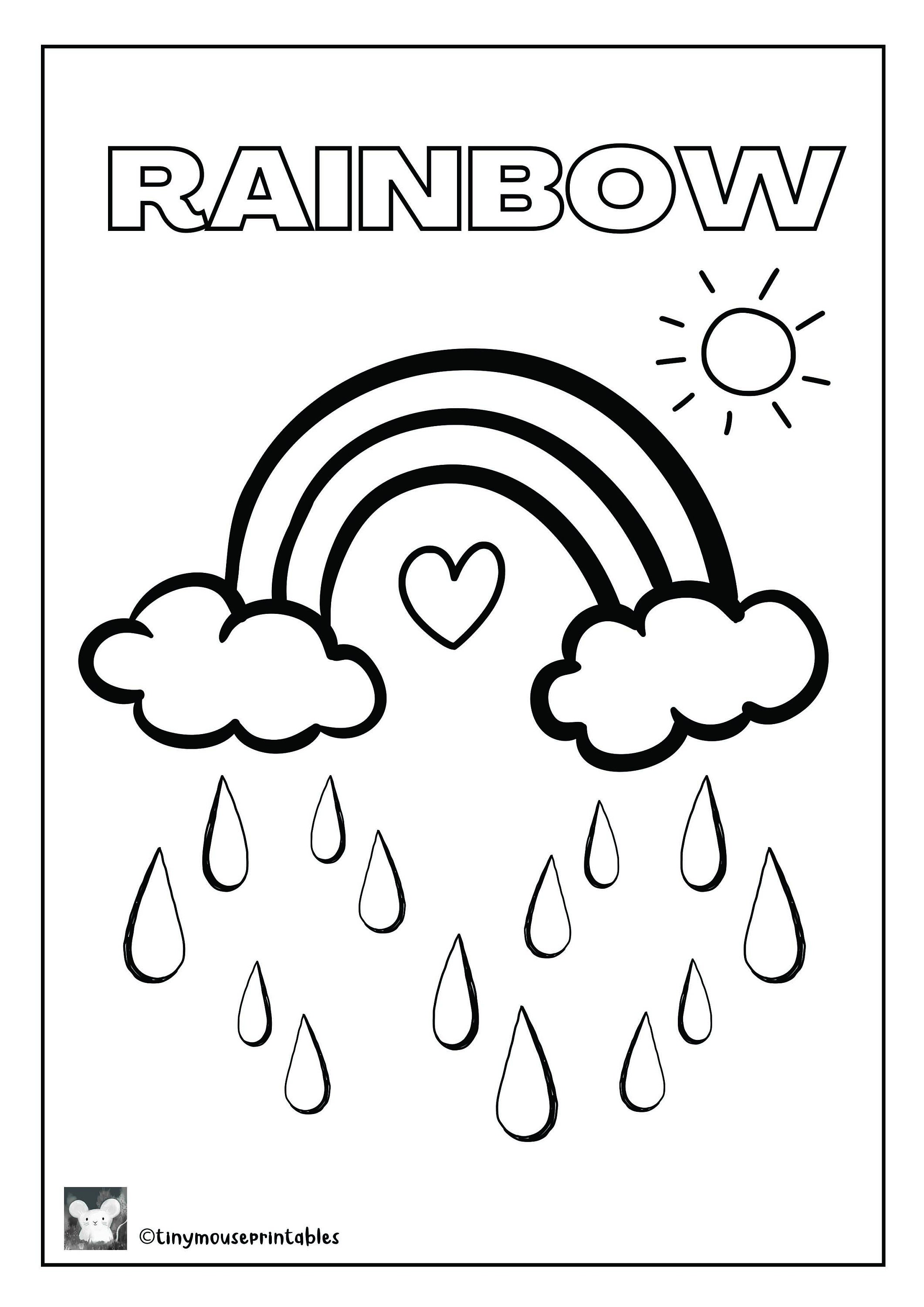Rainy Day Rainbow Body Tracing for Preschoolers - HOAWG