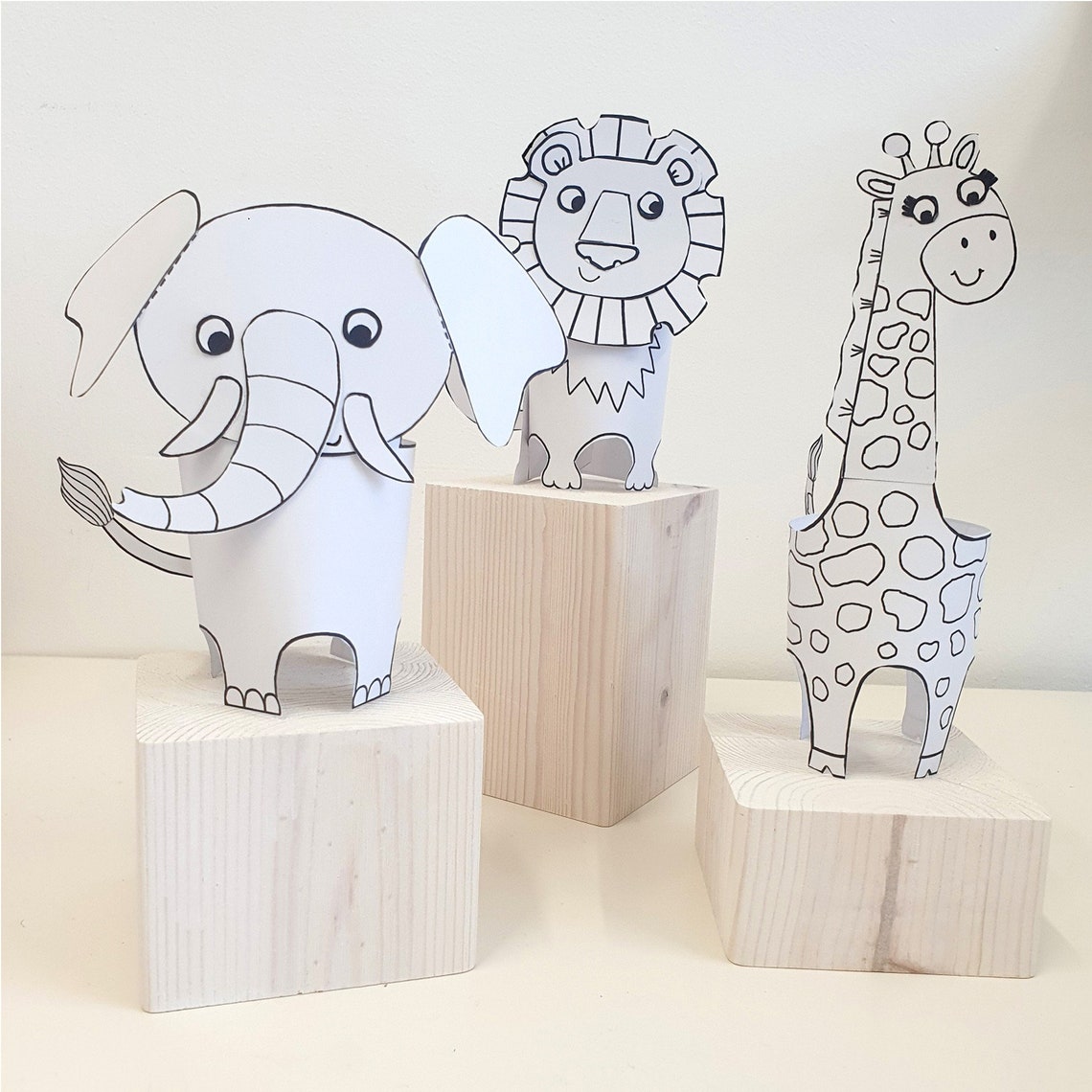 Safari Animals Printable Craft Sheets, African Animal Activity Sheets