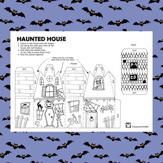 Design Works Crafts Kit Punto Croce Contato 'Haunted House', 28x35.6 Cm, Con Tela Aida E Fili