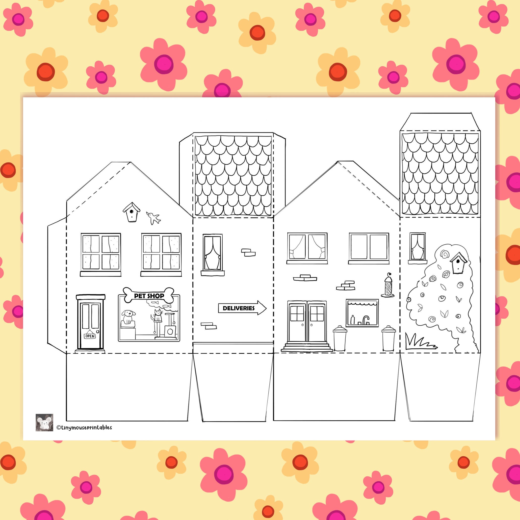 Printable Shop Paper Printable Paper Shops: Craft Activity Sheets for Kids (digital Download ...