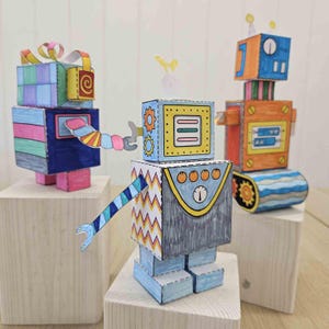 Printable Paper Robots: STEM Craft Activity for Kids (PDF Download) - Etsy