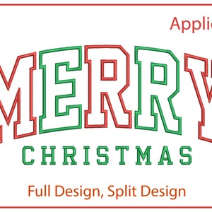 Merry Applique Embroidery Machine Sign Merry Christmas Design Satin Stitch Designs Embroidery