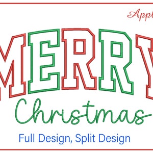 Feliz apliques bordado máquina signo Feliz Navidad diseño diseños de puntada de satén bordado