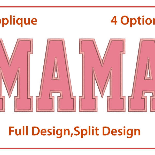 Mama Applikation Embroidery Machine Zeichen Design Satinstich Muttertag Designs Embroidery