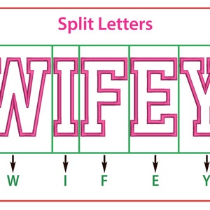 Wifey Applique Embroidery Machine Sign Design Satin Stitch Wife Designs ...