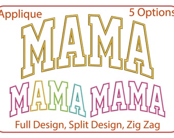 Mama Applique Embroidery Machine Sign Design Satin Stitch Mother's Day Designs Embroidery