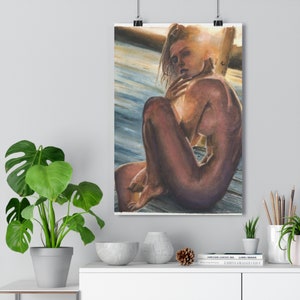 Summer Night At the Lake, print poster of original watercolor art || 5 different sizes || Premium quality