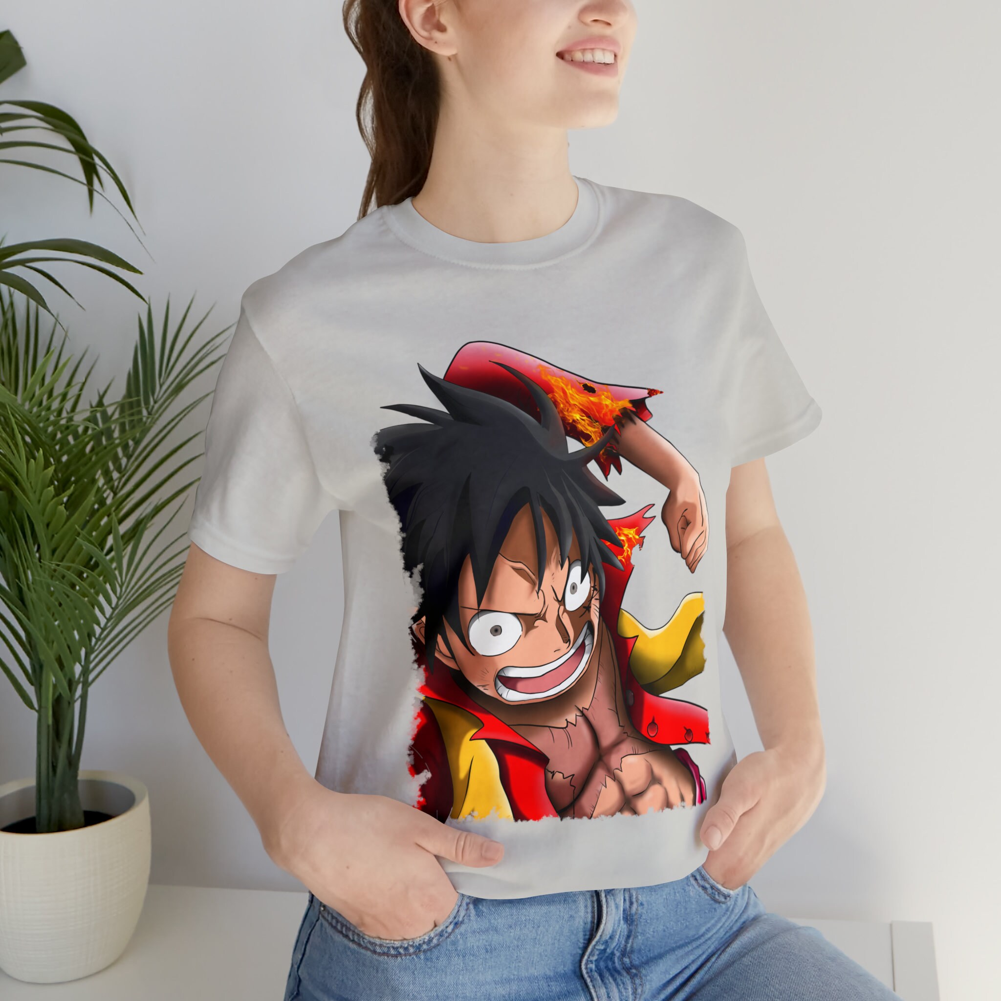 Buy Mens White Anime One Piece Luffy Graphic Printed Cotton Tshirt for  Men White Online at Bewakoof