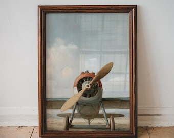 Vintage Airplane Nursery Print Transportation Wall Art for Boy Room Playroom Decor Toddler Adventure Theme PRINTABLE | 137