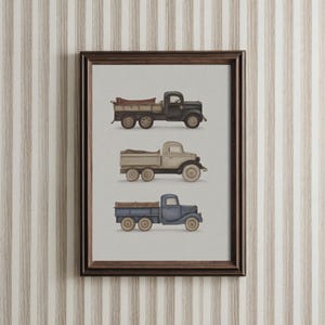 Vintage Truck Nursery Print Fun Vehicle Illustration for Boy Room Toddler Wall Art PRINTABLE Cute Car Truck Kids Room Decor | 27