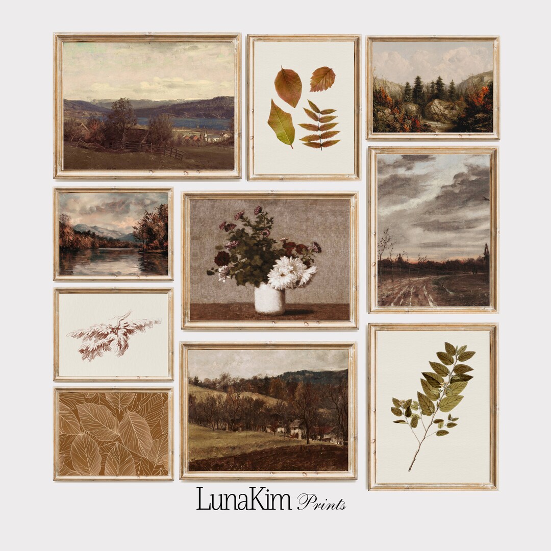 Vintage Autumn Gallery Collection Set of 10 Prints Fall Landscape ...