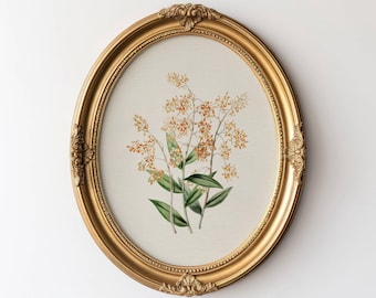 Vintage oranje bloemenprint voor babykamer minimale botanische muur kunst peuter kamer decor bloemen illustratie AFDRUKBAAR kunstwerk | 16