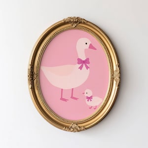 Duck Nursery Print Fun Duck Illustration for Girl Room Playroom Decor Toddler Wall Art PRINTABLE Cute Girly Nursery Animal Wall Art | 90