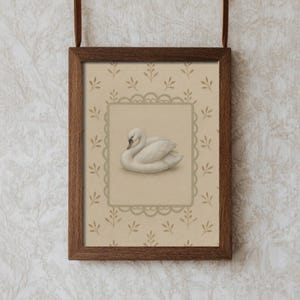 Swan Wall Art PRINTABLE Vintage Nursery Animal Decor Neutral Baby Room Wall Art Toddler Bedroom Animal Gift Cottagecore  Swan Art Style | 11