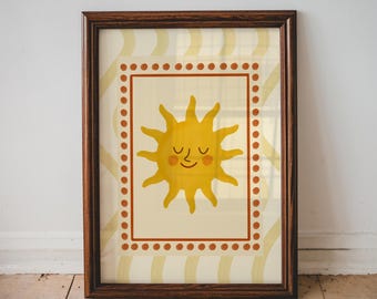 Mädchen Trendy wunderliche Sonne Kinderzimmer Druck druckbare niedliche Sunshine Wand Kunst fröhlich Kleinkind Zimmer Dekor verspielt glücklich Sonne Poster Babyzimmer | 18