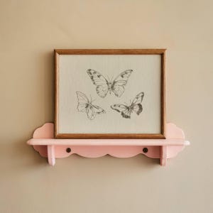 Boceto de mariposa neutra Arte de mariposa vintage para guardería de niñas Descarga digital Impresión de mariposa para decoración de dormitorio Impresión de arte neutra / 10 imagen 2
