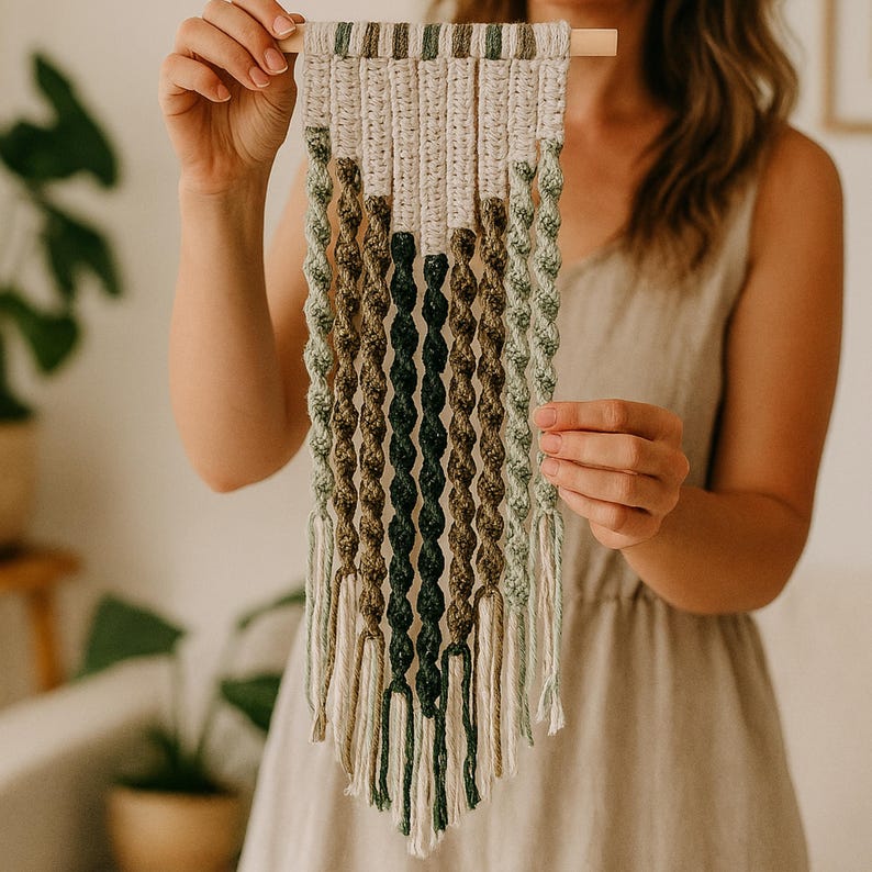 Macrame Ombre Wall Hanging Tutorial PDF Download, Beginner DIY Pattern ...