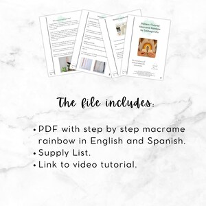 Tutorial Macrame. Macrame Rainbow kit, DIY macrame rainbow kit, rainbow macrame craft, Beginners macrame patterns, Beginners macrame, Nursey Decor, boho,  Nursey Decor, Home,  Decor DIY, Crafts Patterns, DIY kit for Teens. Guide knots macrame.Macrame tutorial for beginners, easy-to-follow instructions, includes complete knot guide with video, create macrame pieces with your own hands, learn from the comfort of your home, relaxing and creative DIY project,