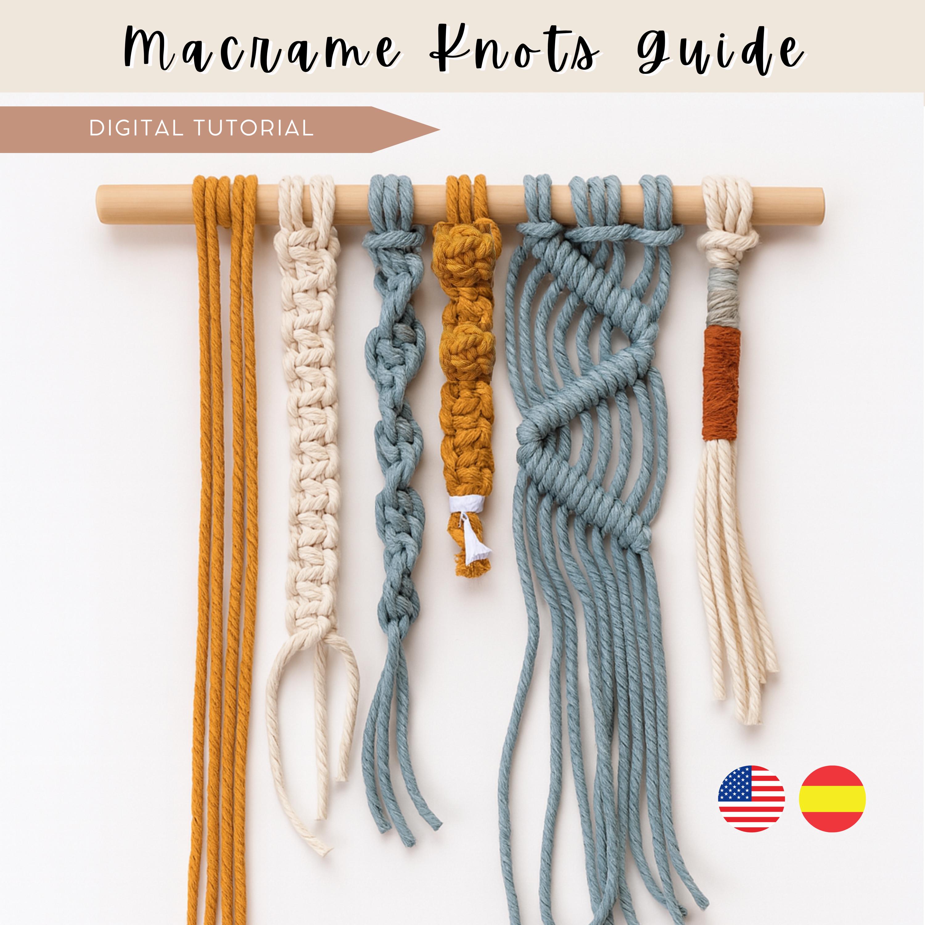 Macrame Knots Guide PDF, Beginner DIY Tutorial, Step by Step Macrame ...