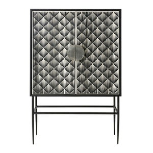 Handmade Bone inlay Bar Cabinet, Bone Inlay Cabinet, Bone Inlay Storage Cabinet, Bone Inlay Furniture