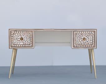 Duty tariff included, Wood Inlay Desk, Wood Inlay Work Desk, Wood Inlay Furniture
