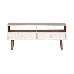 Solidwood with Bone Inlay Media Cabinet, Bone Inlay Console, Bone Inlay Media Cabinet with drawers, Bone Inlay Furniture