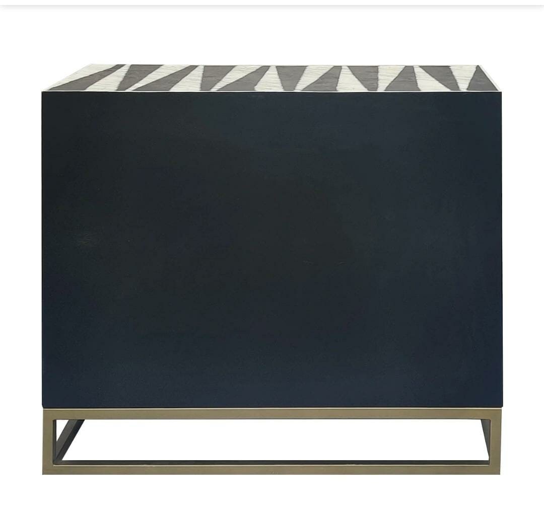 Bone Inlay Three Drawer Chest of Drawers, Bone Inlay Dresser, Bone