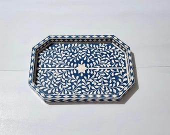 Duty tariff included, Bone Inlay Tray, Navy Inlay Tray,