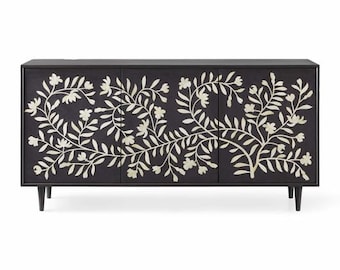 Bone Inlay Cabinet, Bone Inlay Console, Bone Inlay Sideboard, Bone Inlay Furniture
