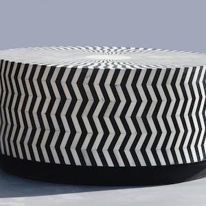 Bone Inlay Coffee Table, Bone Inlay Table, Bone Inlay Furniture