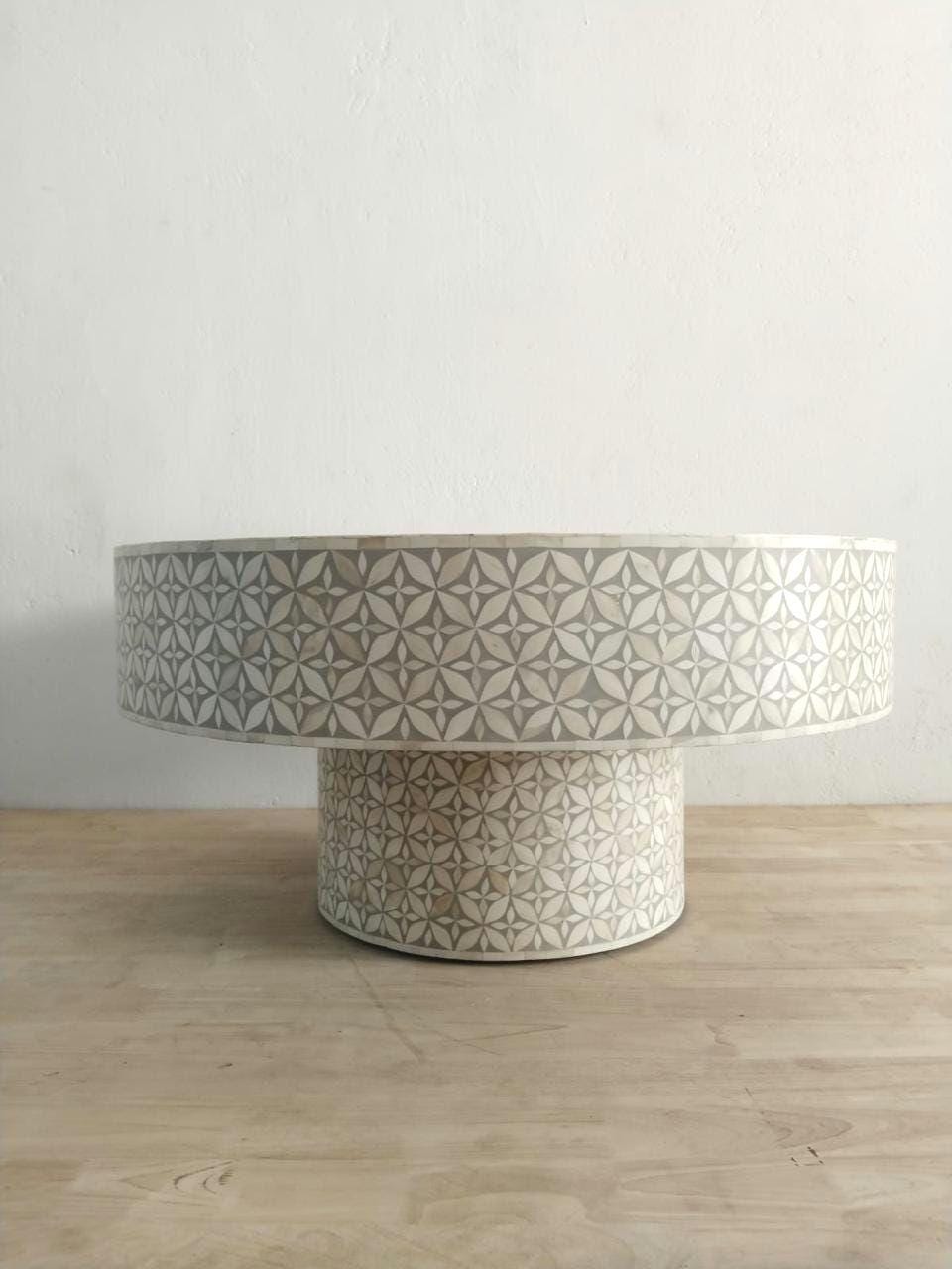 Bone Inlay Coffee Table, Bone Inlay Table, Bone Inlay Furniture