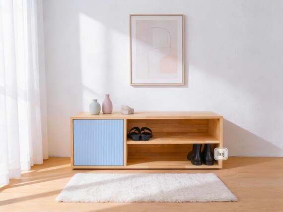 hallway bench scandinavian design shoe cabinet