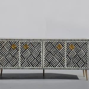 Bone Inlay Media Cabinet, Bone Inlay Console, Bone Inlay Media Console, Bone Inlay Furniture