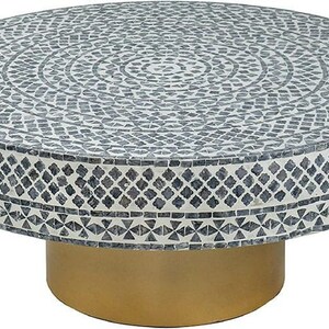 Bone Inlay Coffee Table, Bone Inlay Table, Bone Inlay Furniture