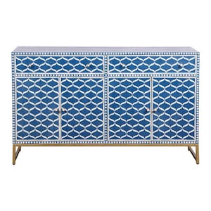 Bone Inlay Navy Buffet, Bone Inlay Dresser, Bone Inlay Sideboard, Bone Inlay Furniture, Bone Inlay Chest of drawer, Bone Inlay Cabinet