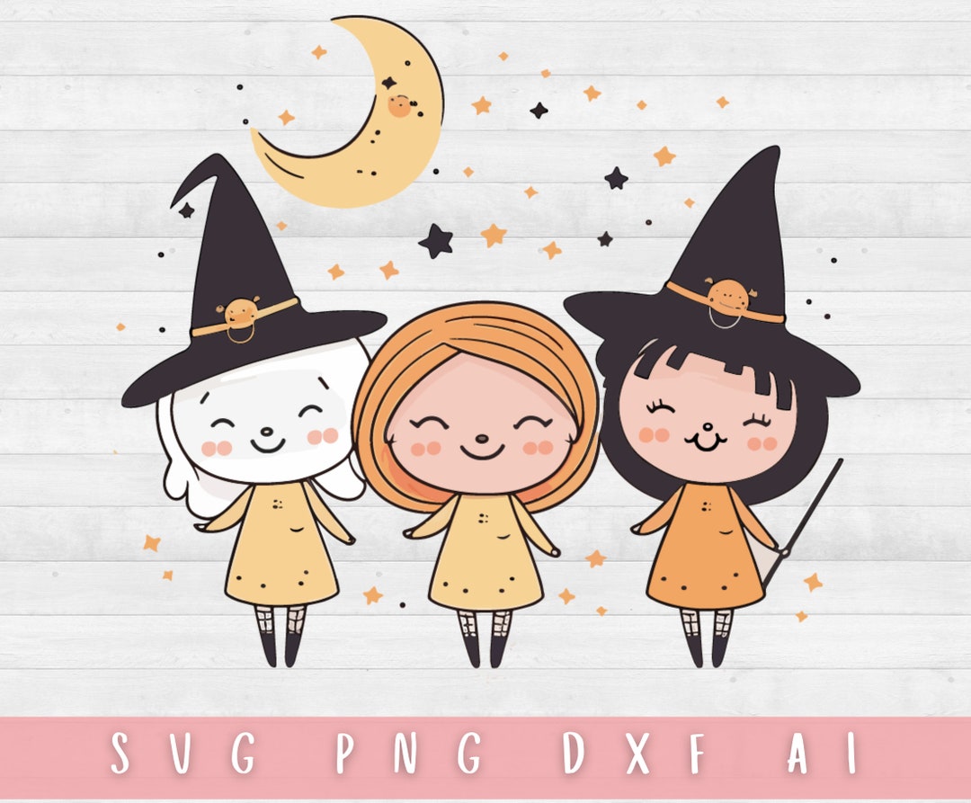 Halloween Witch Clipart Instant Download Digital SVG Images Witchy ...