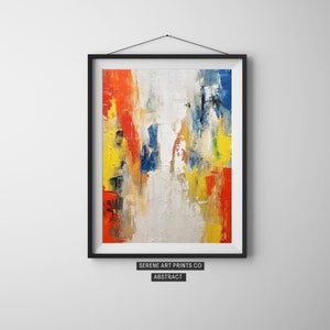 Colorful Impasto Abstract Art, Digital Download, Printable Art, Wall Art, DIY Wall Art, Contemporary Wall Art